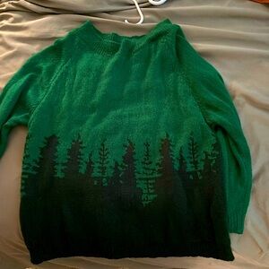Long sleeve forest green sweatshirt